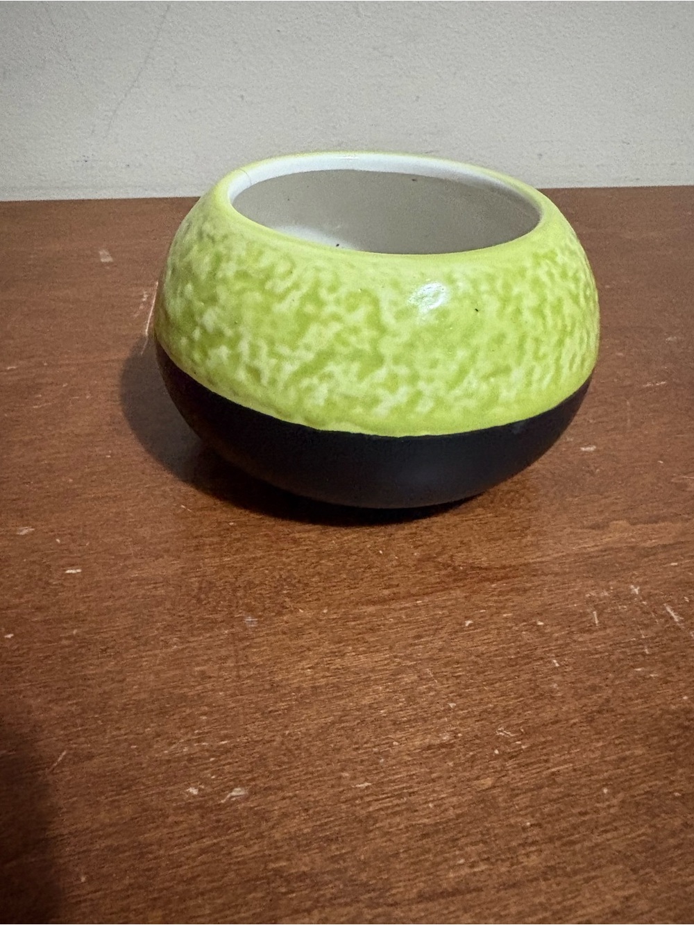 Ceramic decorative Bowl in light green, Black & White Color